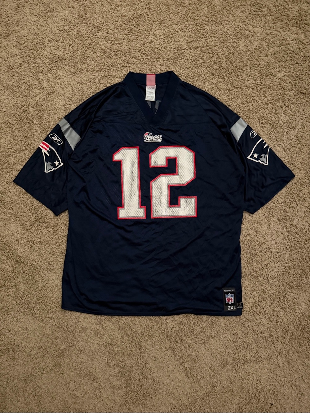 Vintage Reebok Tom Brady New England Patriots Jersey Size 2XL
